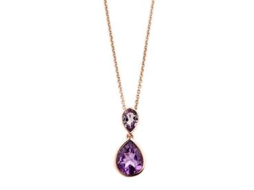 Amethyst Collier in 585 Rotgold