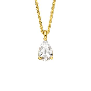 Collier 750 Gold mit Diamant Tropfen