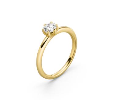Gelbgoldener Brillantsolitär Ring