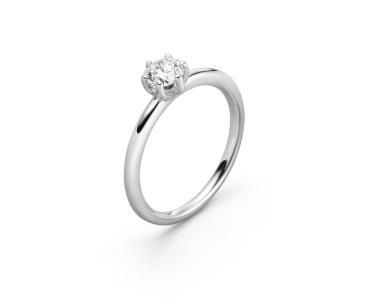 Weißgoldener Brillantsolitär Ring 0,50 ct 750 Gold