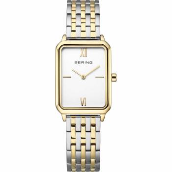 Bering Damenuhr eckig Metallband Bicolor 17423-714