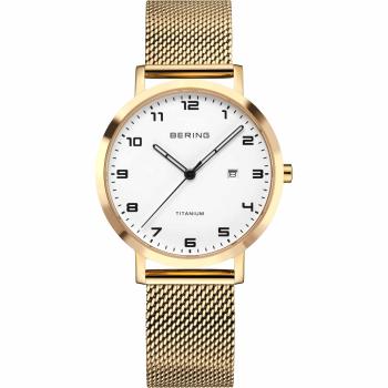 Bering Damenuhr Titan 18634-334 vergoldet