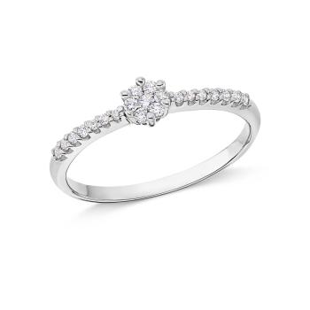 Feiner Brillant Ring 585 Werßgold EH006165