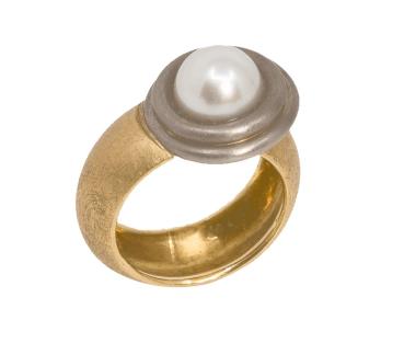 Handarbeitsring mit Zuchtperle