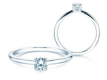 Solitär Weißgoldring Classic 4 43-00874