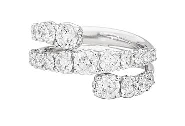 750 Weißgoldring mit Brillant R01FM005