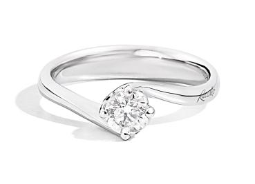 750 Weißgoldring mit Brillant R01SO195