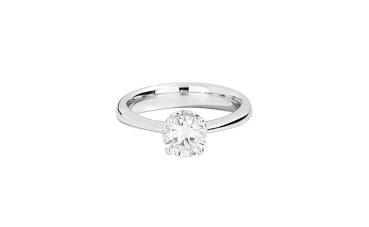 750 Weißgoldring mit Brillant R01SO001