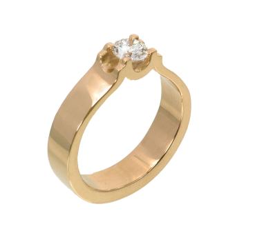 Solitär Ring in 750 Rosè Gold 1396