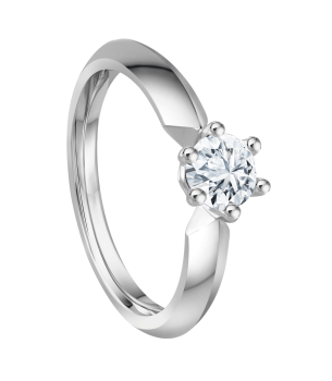 Weißgoldener Brillantsolitär Ring EH002300-W