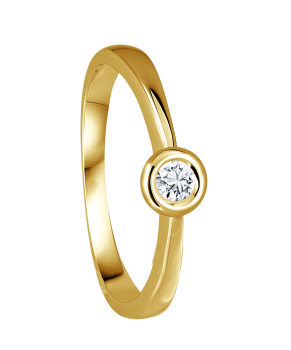 Gelbgold Brillantsolitär Ring EH002625-g