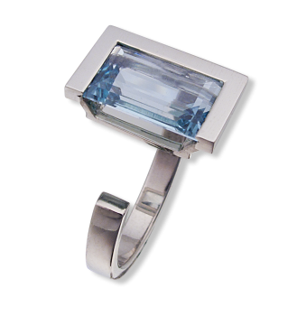 Goldschmiede Tombrink Ring mit Aquamarin