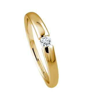 Gelbgold Brillantsolitär Ring TV000017G-2