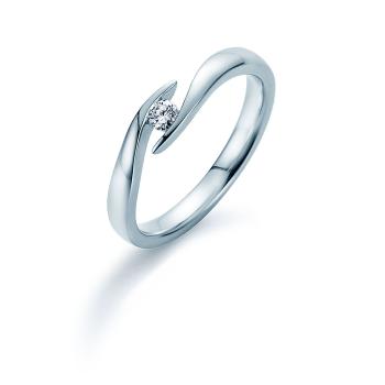 Ausgefallener Verlobungsring mit Brillant