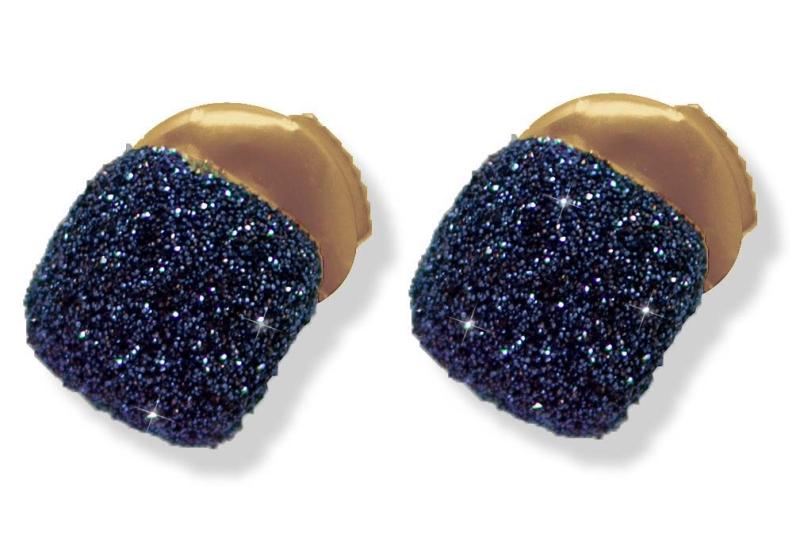 Pesavento Ohrring in Roségold mit blauem Diamantstaub