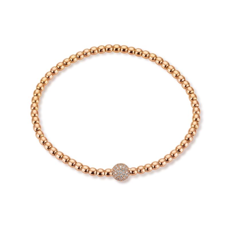 Flexibles Armband 750/-Rotgold mit Brillant
