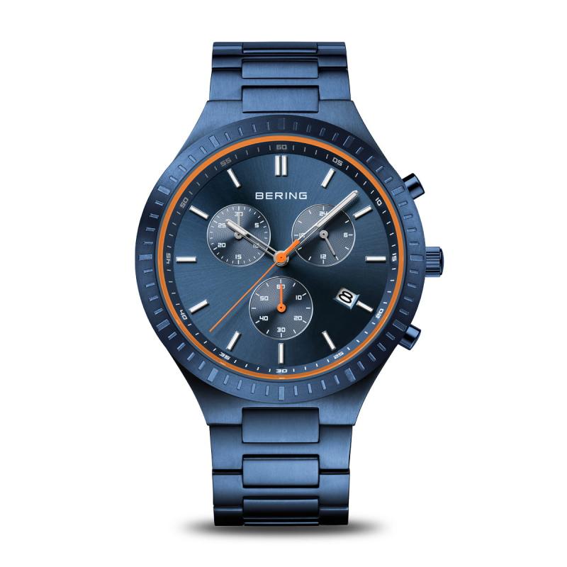 Bering Chronograph Herrenuhr in blau