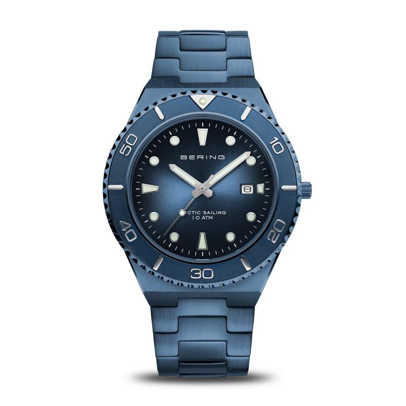 Blaue Bering Herrenuhr Sport