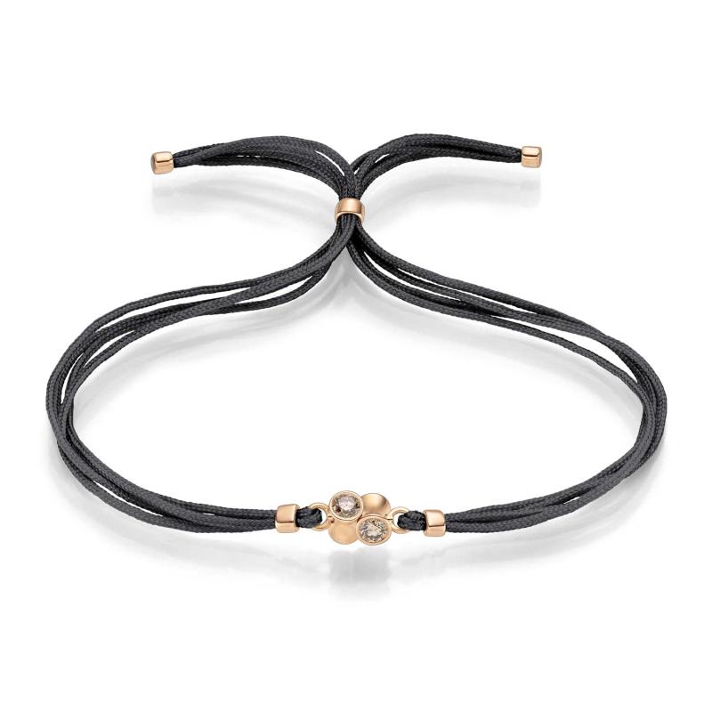 Armband Tonneau mit naturbraunen Brillant