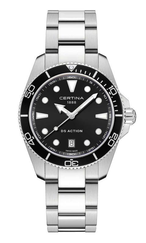 Certina Action, schwarzes Zifferblatt