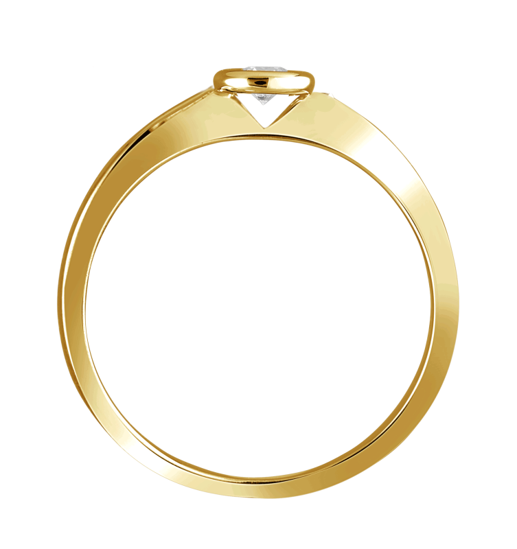 Gelbgold Brillantsolitär Ring EH002625-g