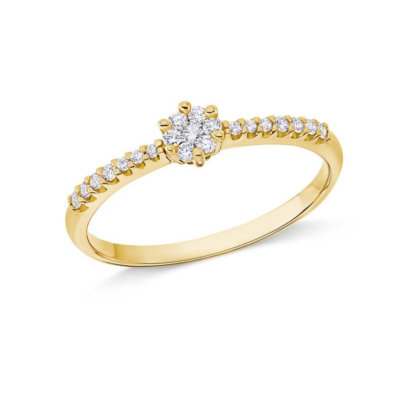 Feiner Brillant Ring 585 Gelbgold EH006164