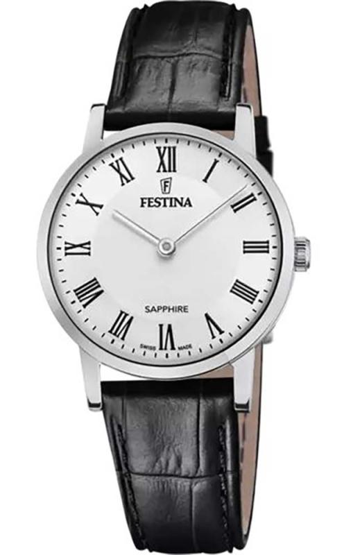 Festina Damenuhr Swiss Made  mit Lederband