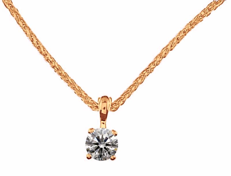 Brillant Collier in Rosegold