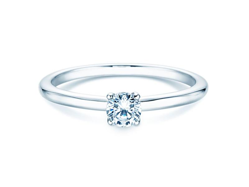 Solitär Weißgoldring Classic 4 43-00874