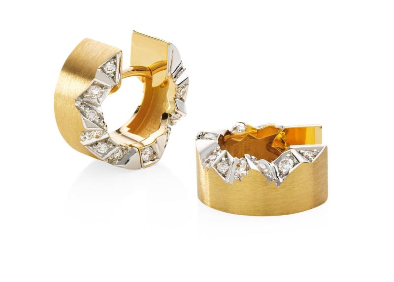 Ohrring in Gelbgold mit Brillant