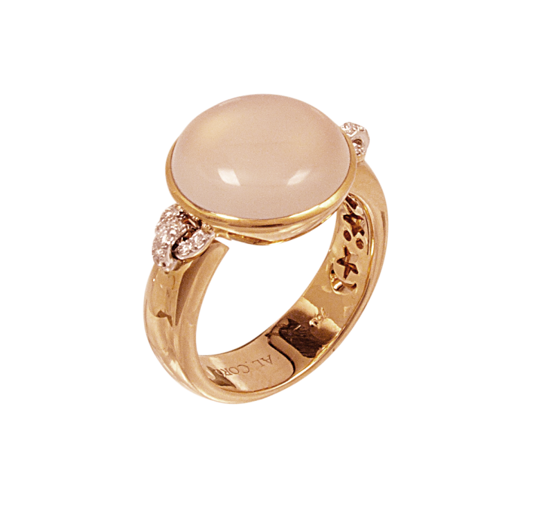 Al Coro Brillantring 750 Gold NR10875WR mit Mondstein