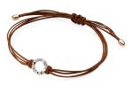 Textilarmband mit Alpen Goldring und Brillanten